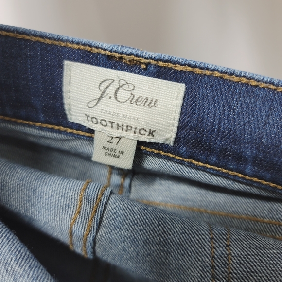 J. Crew Toothpick Skinny Jeans in Pacific Wash 27 - Picture 7 of 8